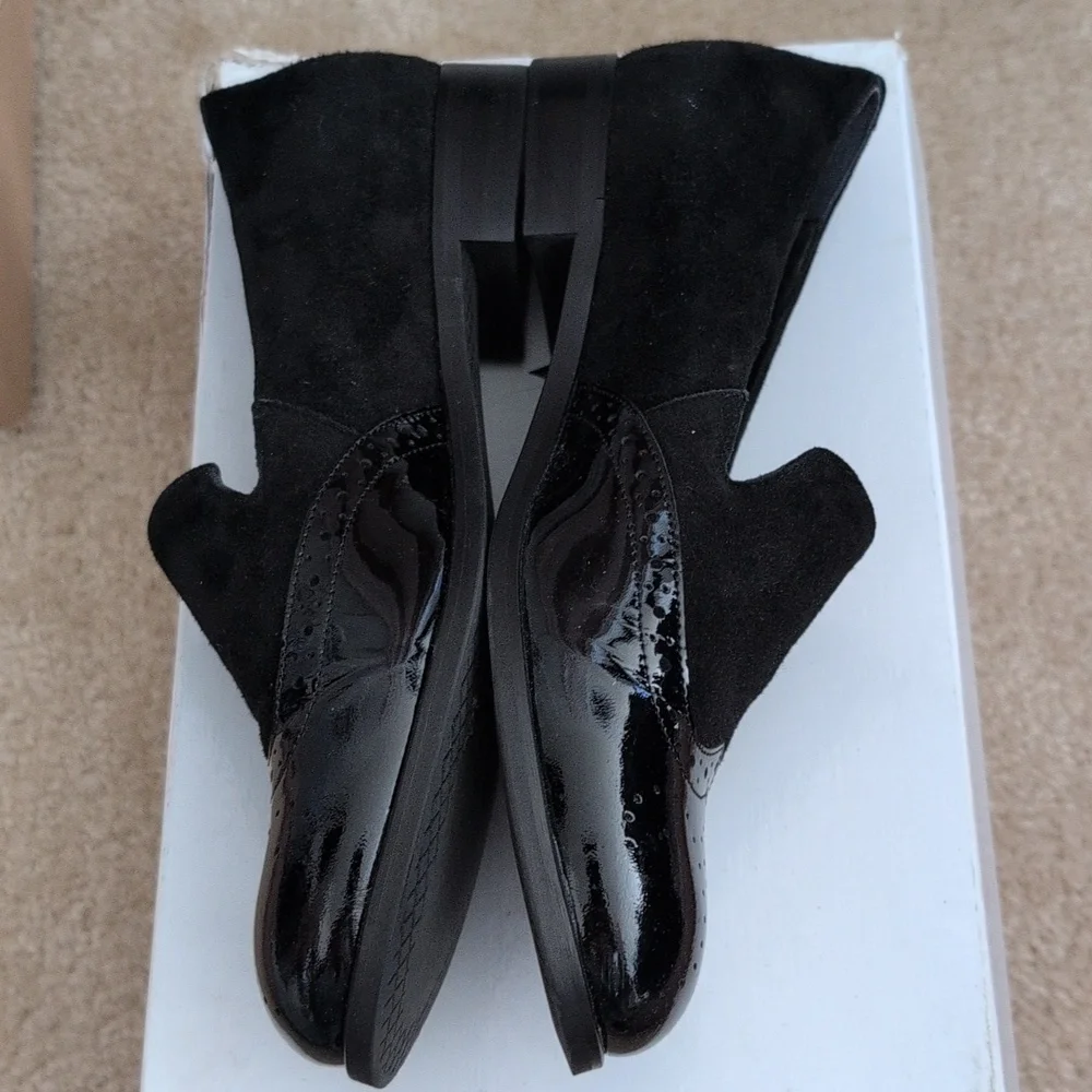 Fabulous Black Loafer Style Shoes Handmade In Poland. Leather - Picture 2 of 8